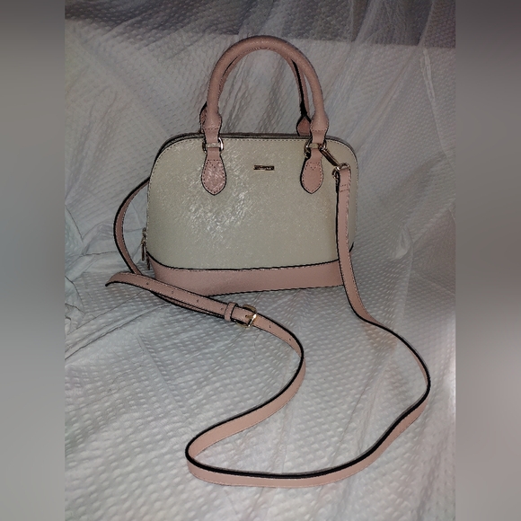 Lovevook Cream and Pink Crossbody Satchel With Detachable Strap - Picture 1 of 9